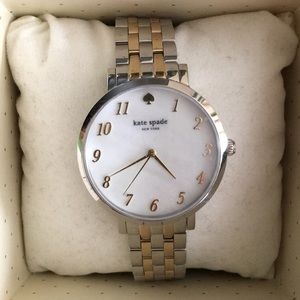 Kate Spade pearl-faced watch.